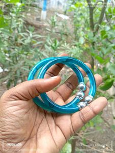 Teal blue Acrylic bangle
