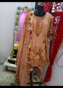 Floral Print Kurta Set with Dupatta