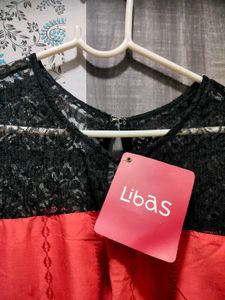 Elegant Red & Black Kurta