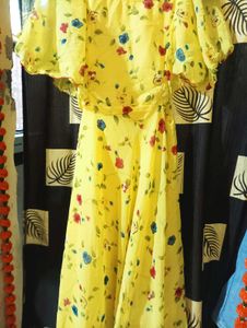 Floral Yellow Ethnic Gown