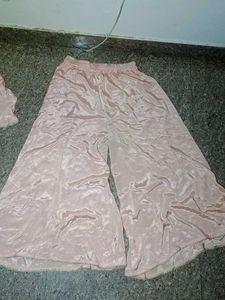 silk palazzo kurti set