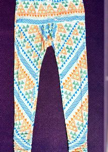 Geometric Print Women's Cotton Churidar Leggings