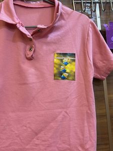 Coral Pink Collared T-Shirt