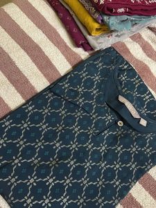 Stylish Teal Printed Kurta