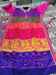 Colorful Embroidered Kurta