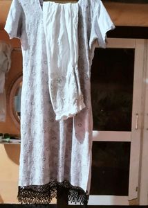 White Kurti Set