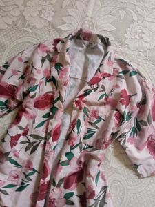 Floral Print Button-Up Shirt