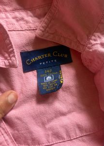 Sleeveless Pink Button-Up Top