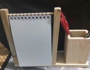 Wooden Desk Organizer with Calendar