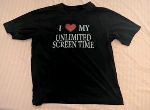 cute oversized black tee 𑣲⋆｡˚