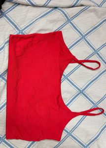 Red Spaghetti Strap Tank Top