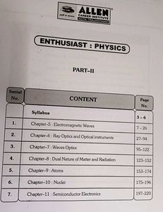 ALLEN Physics CBSE Compendium Class XII Part II