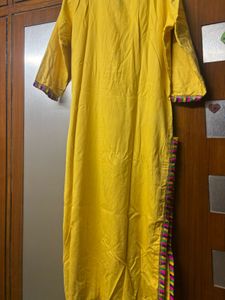 Vibrant Yellow Kurta Set with Dupatta