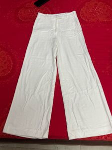 White Wide Leg Pants