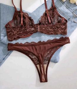 Lace Bralette &amp; Thong Set