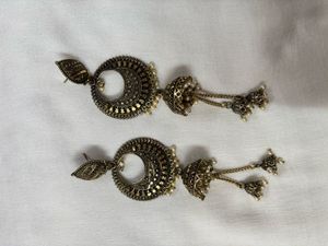 Antique Oxidized Jhumka Earrings