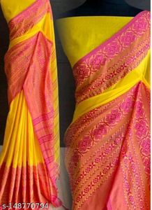 12)Pure Cotton Khadi Saree