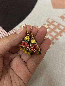 Boho Colorful Triangle Earrings