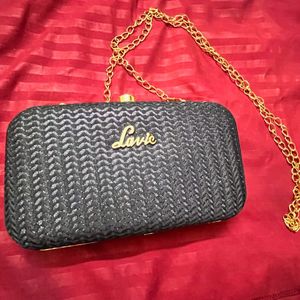 Lavie Blue Glitter Clutch