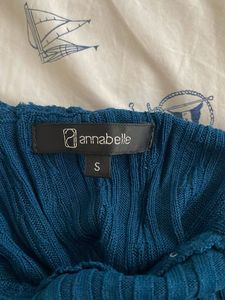 Teal Ribbed Mock Neck Top
