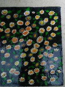 Handmade acrylic painting on paper