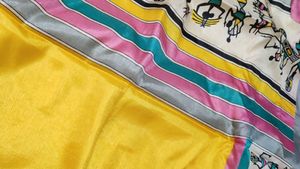 Elegant Yellow Silk Saree with Rajasthani Print