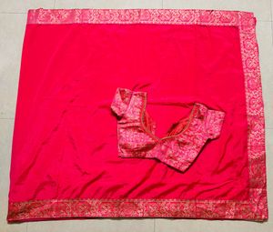 soft Pink Embroidered Saree