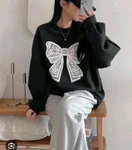 black korean lace bow crop top 👍