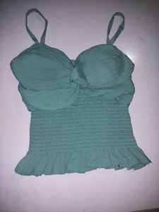 🫧Chic Smocked Ruched Bustier Top
