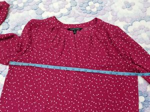 Chic Polka Dot Long Sleeve Top M