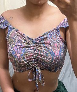 Paisley Print Crop Top - FREE SHIPPIN