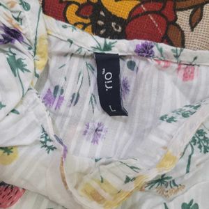 Floral Print Peplum Top