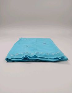 Blue Embroidered Saree