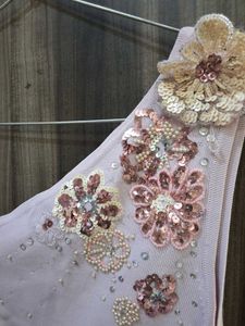 one sleeve beaded top
