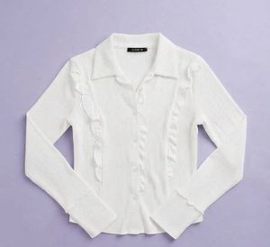 Chic White Button-Up Top