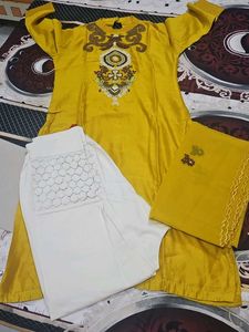 White Lace Detail Salwar Pants