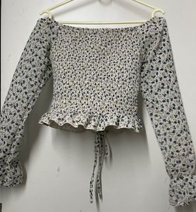 Floral Smocked Off-Shoulder Top