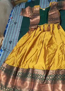 Party Wear silk Gown customised