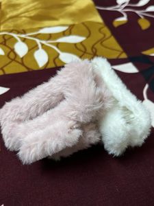 Cute Fluffy Fur Hair Clips (Set of 2)