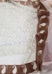net/brosso saree with stitched blouse