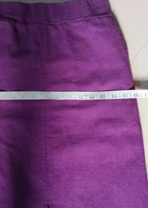 Purple Midi Skirt with Slit