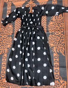 Retro Polka Dot Maxi Dress