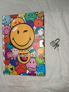 Smiley World Secret Diary with Lock&amp; Key 🔐
