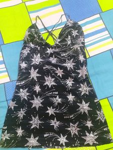 Criss Cross Back Neck Cute Mini Dress