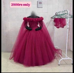 Elegant Maroon Party Gown