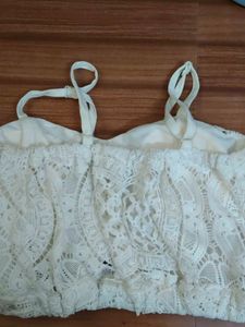 Beautiful White Lace Crop Top