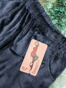 Cozy Blue Velvet Pajama Pants