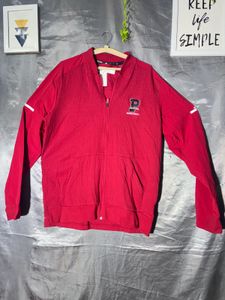 ADIDAS RED  Zip-Up Basketball Jacket