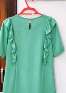 Mint Green Ruffle Top
