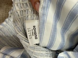 Savana Striped Peplum Tank Top - XS